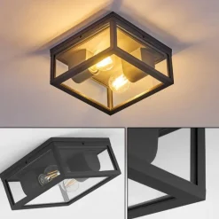 plafonnier extérieur Kiwalik Anthracite, 1 lumière