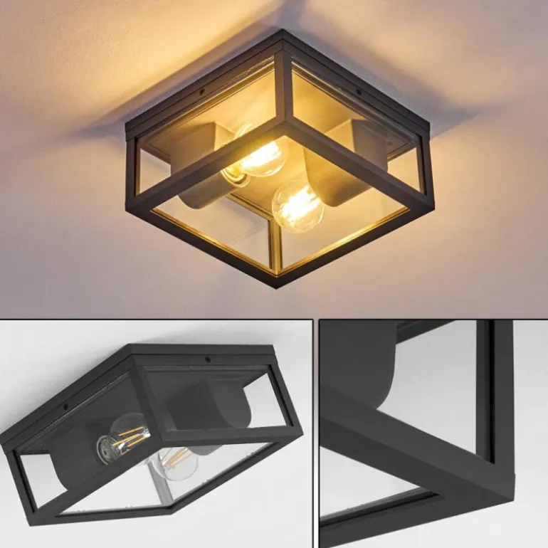 plafonnier extérieur Kiwalik Anthracite, 1 lumière