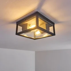 plafonnier extérieur Kiwalik Anthracite, 1 lumière