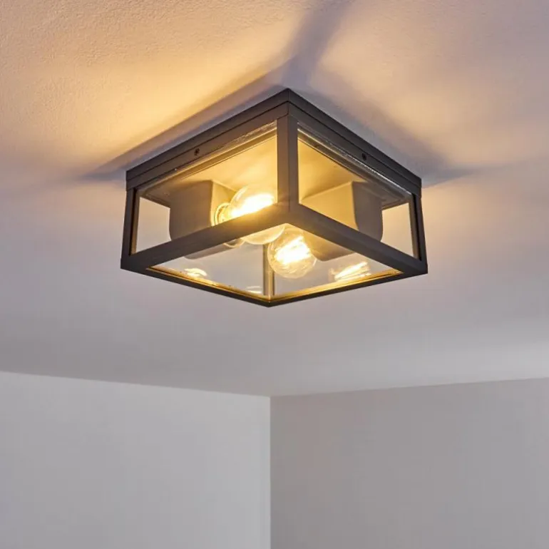 plafonnier extérieur Kiwalik Anthracite, 1 lumière