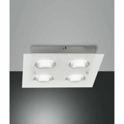 Plafonnier Fabas Luce Bali LED Argenté, 4 lumières