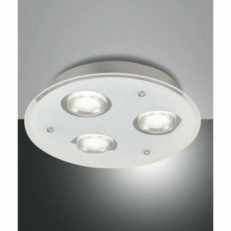 Plafonnier Fabas Luce Bali LED Argenté, 3 lumières