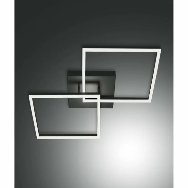 Plafonnier Fabas Luce Bard LED Anthracite, 1 lumière