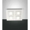 Plafonnier Fabas Luce Formia LED Blanc, 4 lumières