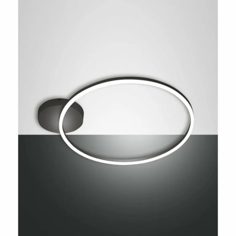Plafonnier Fabas Luce Giotto LED Noir, 1 lumière