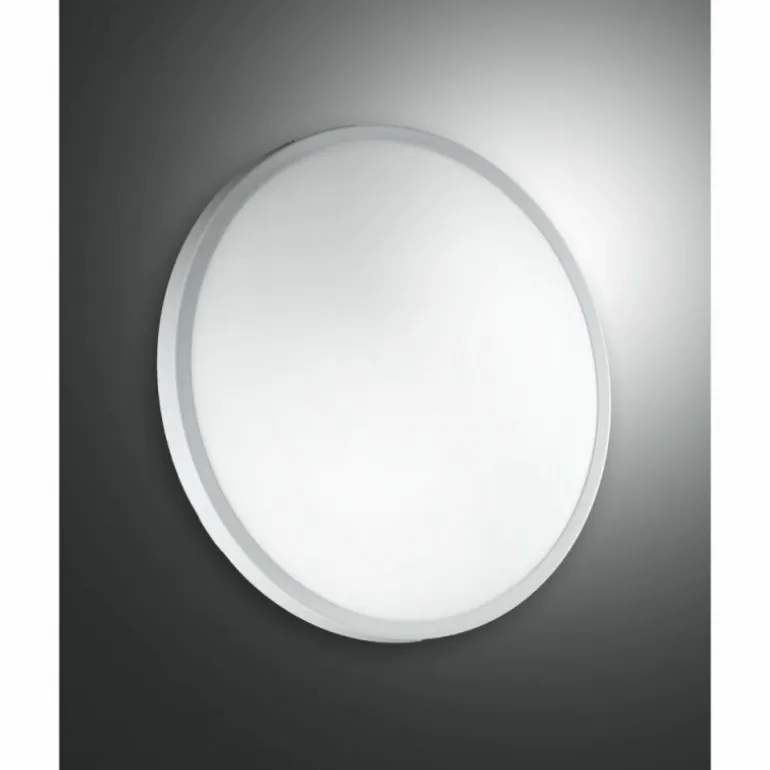 Plafonnier Fabas Luce Plaza LED Blanc, 1 lumière