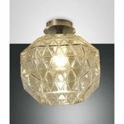 Plafonnier Fabas Luce Wai Nickel brillant, 1 lumière