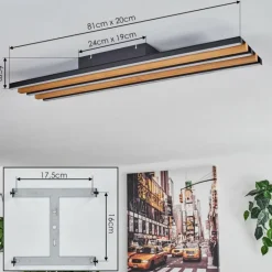 Plafonnier Favorina LED Écru, Noir, 1 lumière
