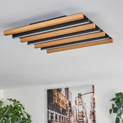 Plafonnier Favorina LED Écru, Noir, 1 lumière, Télécommandes