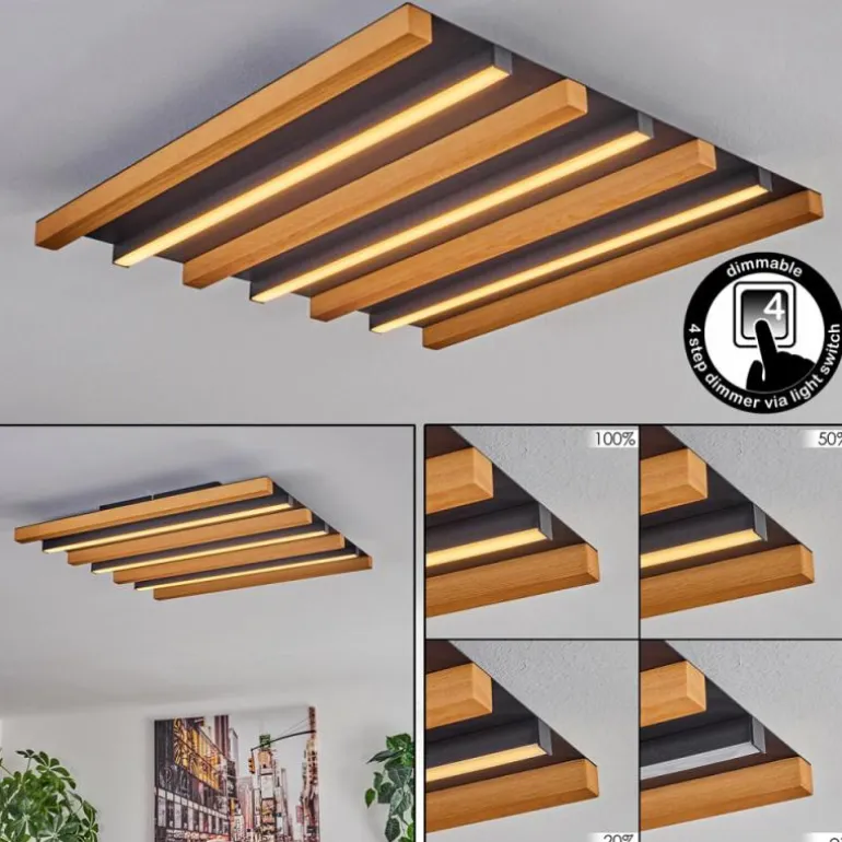 Plafonnier Favorina LED Écru, Noir, 1 lumière