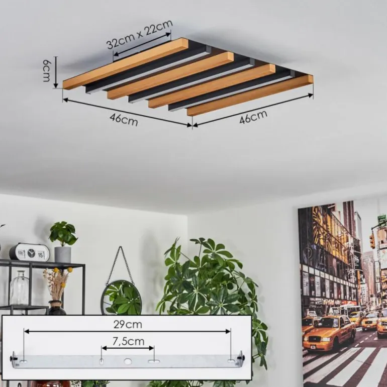 Plafonnier Favorina LED Écru, Noir, 1 lumière