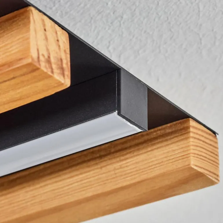 Plafonnier Favorina LED Écru, Noir, 1 lumière, Télécommandes