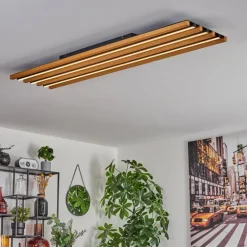 Plafonnier Favorina LED Écru, Noir, 1 lumière, Télécommandes