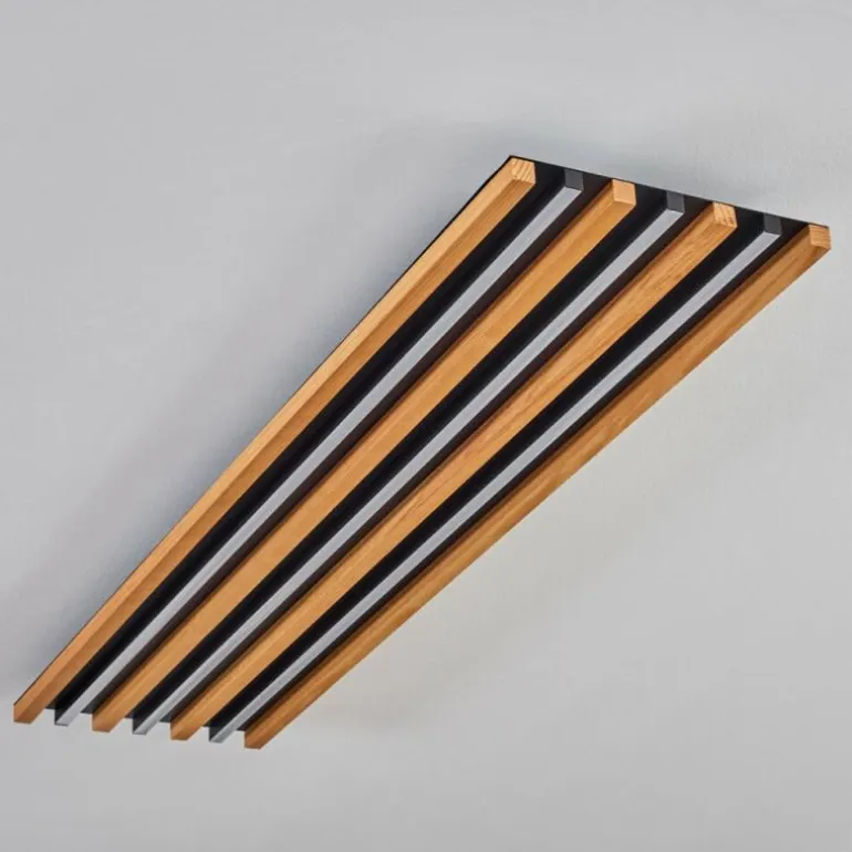 Plafonnier Favorina LED Écru, Noir, 1 lumière, Télécommandes