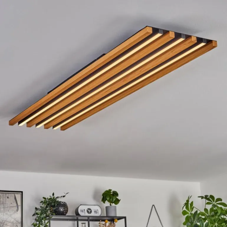 Plafonnier Favorina LED Écru, Noir, 1 lumière, Télécommandes