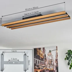 Plafonnier Favorina LED Écru, Noir, 1 lumière
