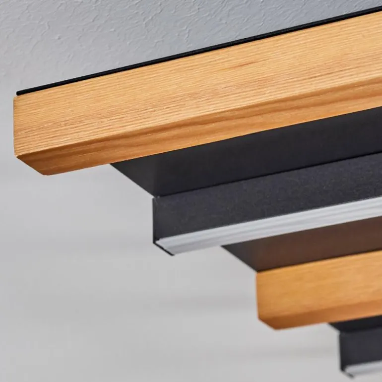 Plafonnier Favorina LED Écru, Noir, 1 lumière, Télécommandes