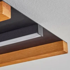 Plafonnier Favorina LED Écru, Noir, 1 lumière, Télécommandes