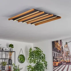 Plafonnier Favorina LED Écru, Noir, 1 lumière, Télécommandes