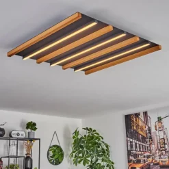 Plafonnier Favorina LED Écru, Noir, 1 lumière, Télécommandes