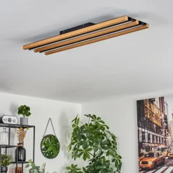 Plafonnier Favorina LED Écru, Noir, 1 lumière, Télécommandes