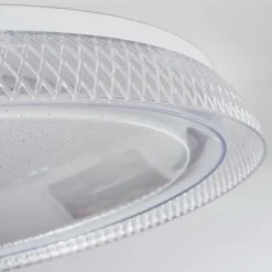 Plafonnier Feletto LED Transparent, Blanc, 1 lumière, Télécommandes
