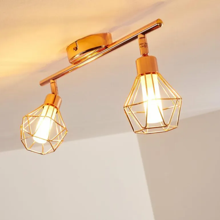 Plafonnier Ferrand LED Cuivre, 2 lumières