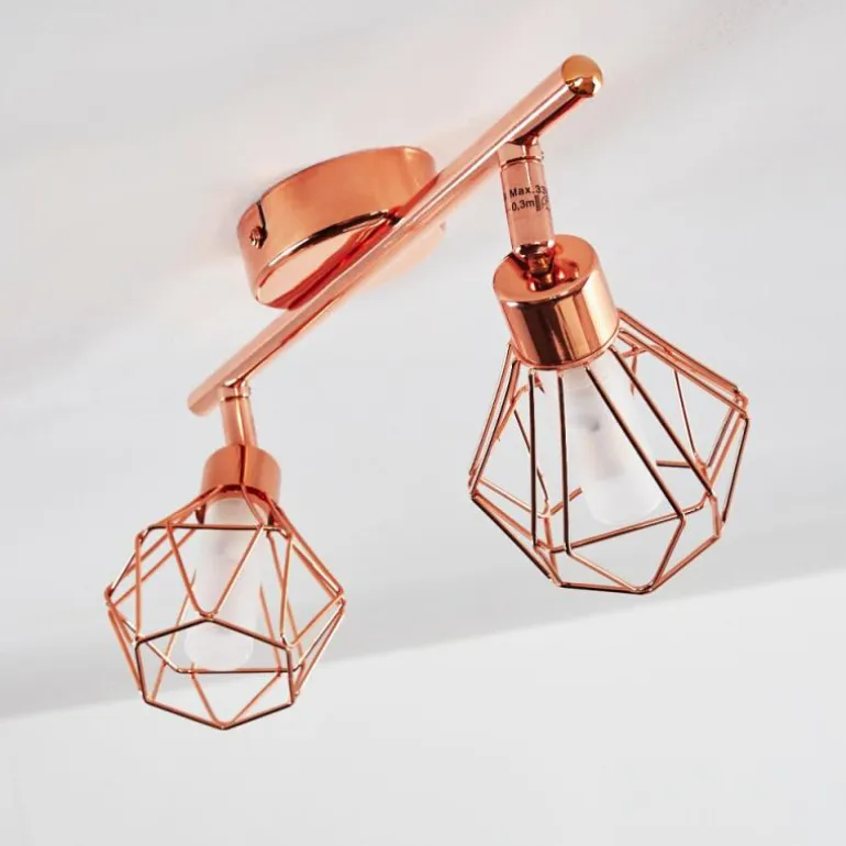 Plafonnier Ferrand LED Cuivre, 2 lumières