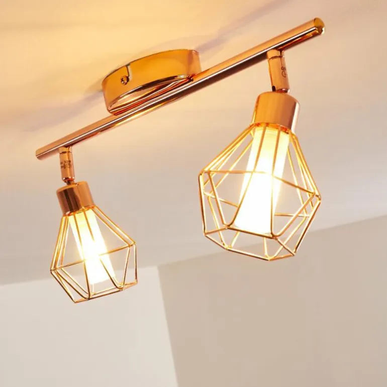 Plafonnier Ferrand LED Cuivre, 2 lumières