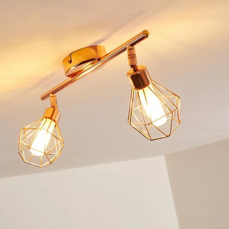 Plafonnier Ferrand LED Cuivre, 2 lumières