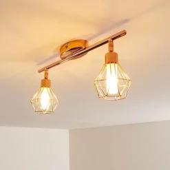 Plafonnier Ferrand LED Cuivre, 2 lumières
