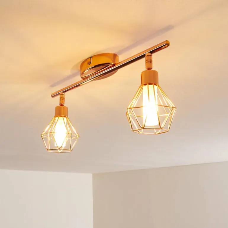 Plafonnier Ferrand LED Cuivre, 2 lumières