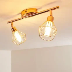 Plafonnier Ferrand LED Cuivre, 2 lumières