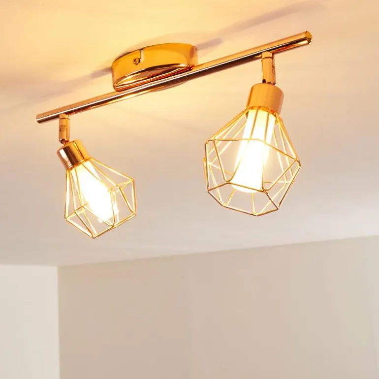 Plafonnier Ferrand LED Cuivre, 2 lumières