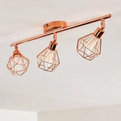 Plafonnier Ferrand LED Cuivre, 3 lumières