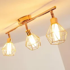 Plafonnier Ferrand LED Cuivre, 3 lumières