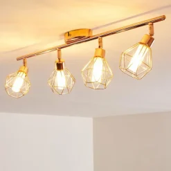 Plafonnier Ferrand LED Cuivre, 4 lumières