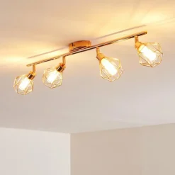 Plafonnier Ferrand LED Cuivre, 4 lumières