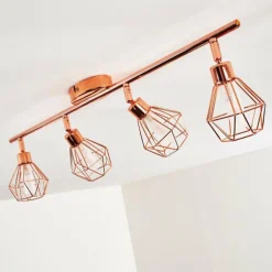 Plafonnier Ferrand LED Cuivre, 4 lumières