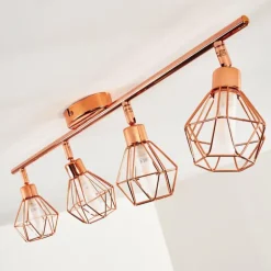Plafonnier Ferrand LED Cuivre, 4 lumières