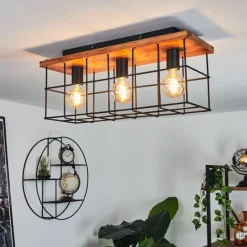 Plafonnier Fevaag Écru, Noir, 3 lumières