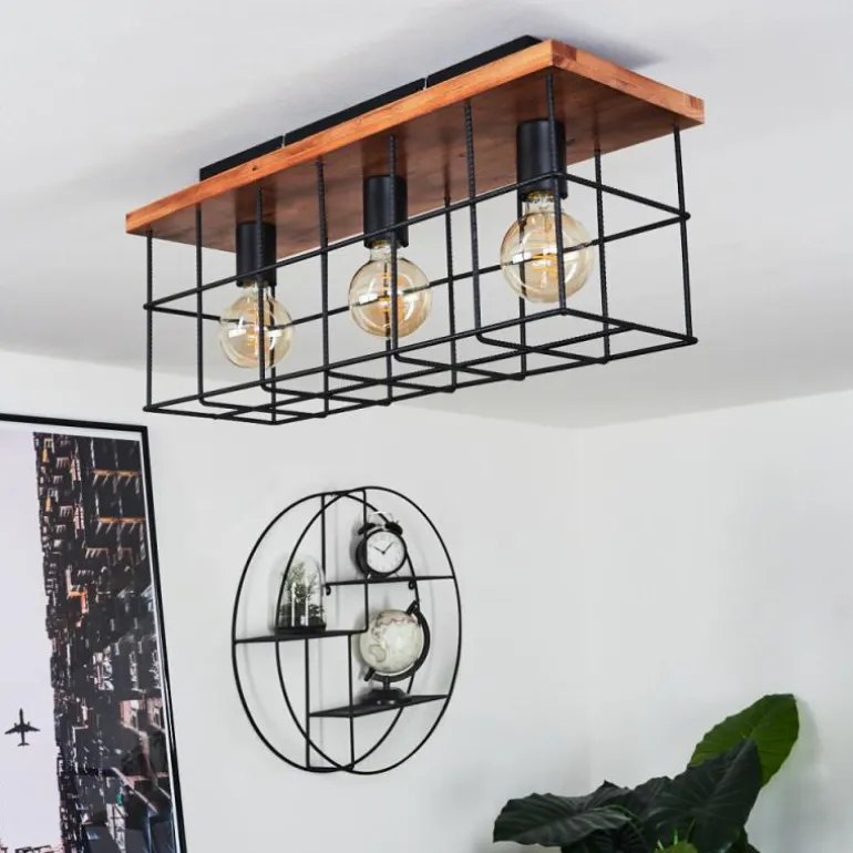Plafonnier Fevaag Écru, Noir, 3 lumières