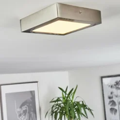 Plafonnier Finsrud LED Nickel mat, 1 lumière