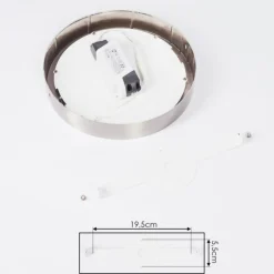 Plafonnier Finsrud LED Nickel mat, 1 lumière