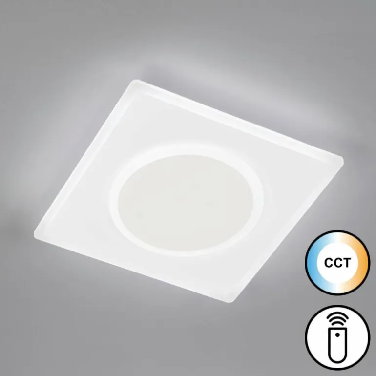 Plafonnier Fischer & Honsel Bisi LED Blanc, 1 lumière, Télécommandes