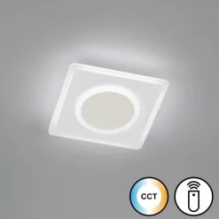 Plafonnier Fischer & Honsel Bisi LED Blanc, 1 lumière, Télécommandes