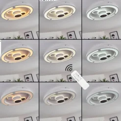 Plafonnier Fitili LED Blanc, 1 lumière, Télécommandes