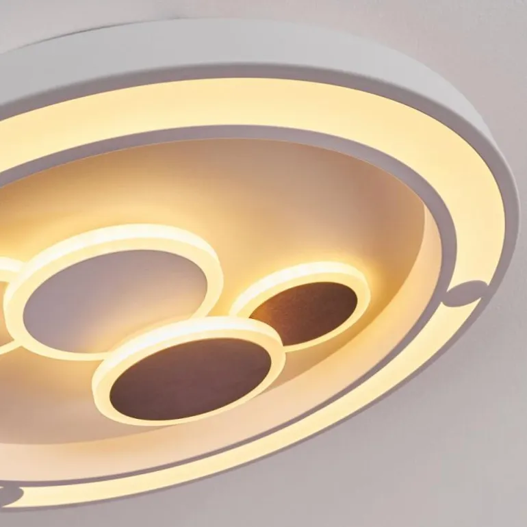 Plafonnier Fitili LED Blanc, 1 lumière, Télécommandes