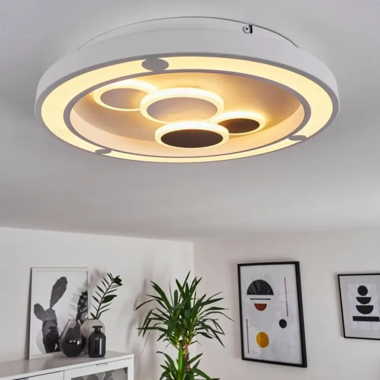 Plafonnier Fitili LED Blanc, 1 lumière, Télécommandes