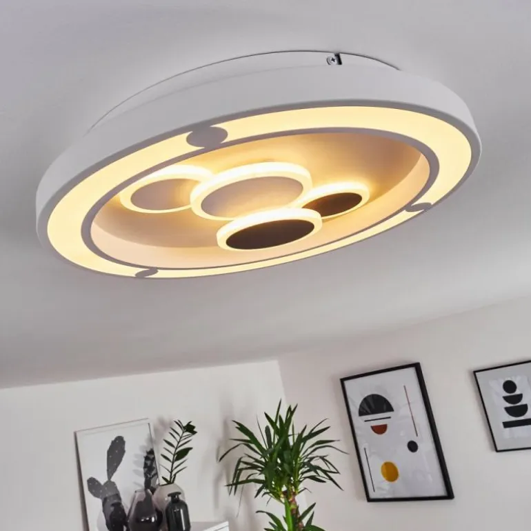 Plafonnier Fitili LED Blanc, 1 lumière, Télécommandes
